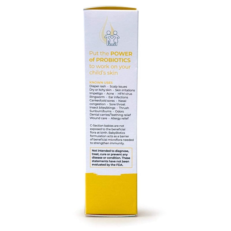 Siani BabyBiotics - Topical Probiotic Body Care for Children of All Ages 4oz -Hypoallergenic, Vegan, Non GMO, GF, 100% Natural Live Probiotic, External + Internal Use, Totally Safe, No Refrigeration - Image 1